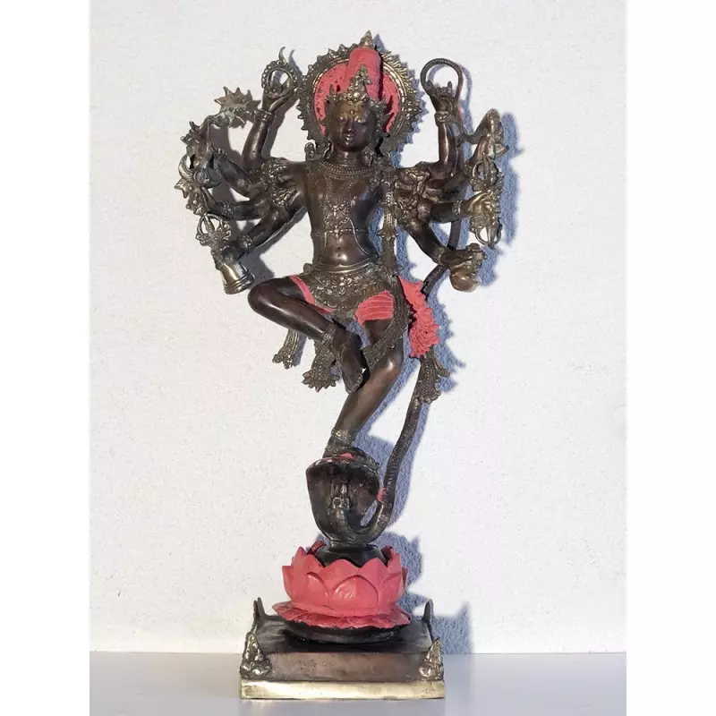 Nataraja 8 bras en bronze rose