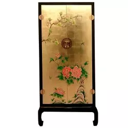 Armoire chinoise laque dorée