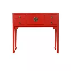 Console chinoise rouge