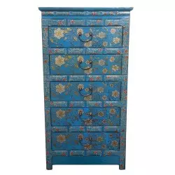 Commode tibétaine bleue