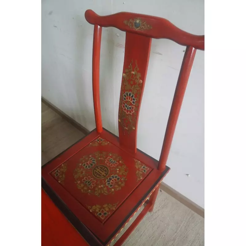 Chaise tibétaine en bonnet de lettré