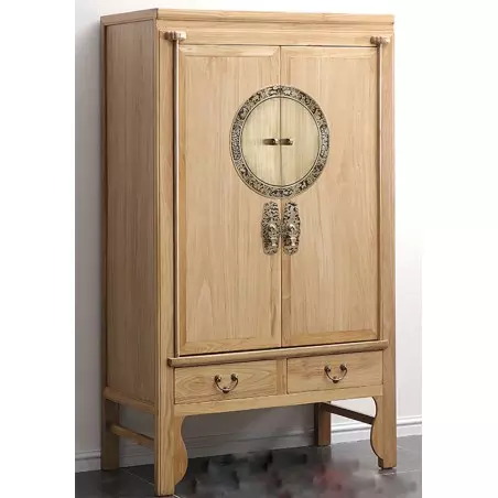 Armoire de mariage teinte naturelle en bois massif