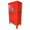 Armoire de mariage rouge en bois massif