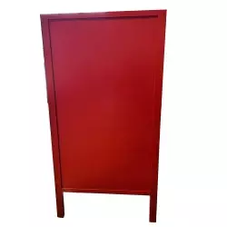 Armoire de mariage rouge en bois massif