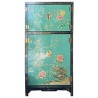 Armoire chinoise laquée motifs floraux