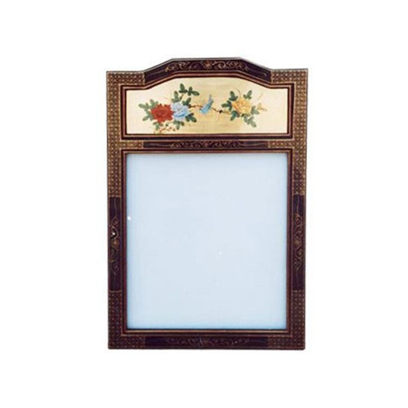 Miroir chinois laqué vertical rectangulaire