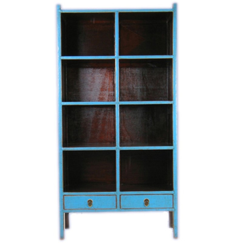 Etagère chinoise bleue 8 niches