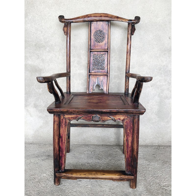 Fauteuil chinoisen bonnet de lettré