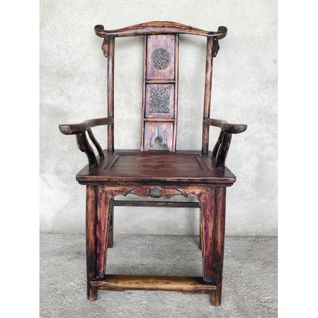 Fauteuil chinoisen bonnet de lettré