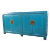 Buffet chinois 4 portes bleus