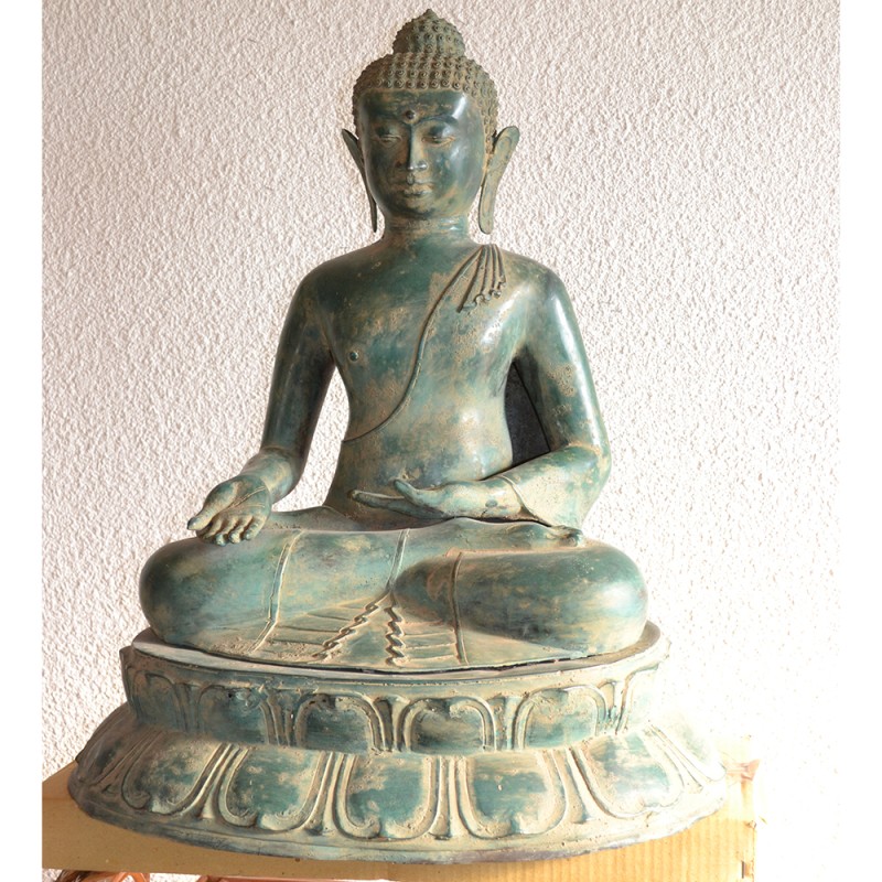 Statue bouddha vietnamien antique assis