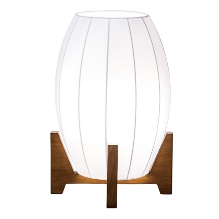 Lampe japonaise sur pieds en bois