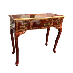 Bureau chinois laque rouge