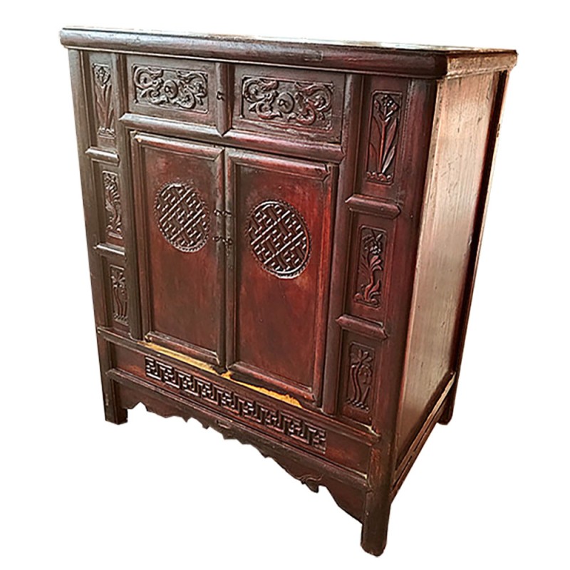 Armoire chinoise antique d'époque Qing