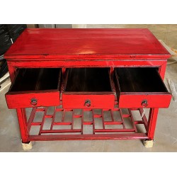 Console chinoise rouge