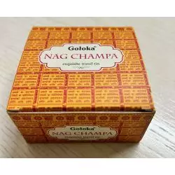 Bougie à la cire de soja dans boîte en étain Goloka - Nag Champa