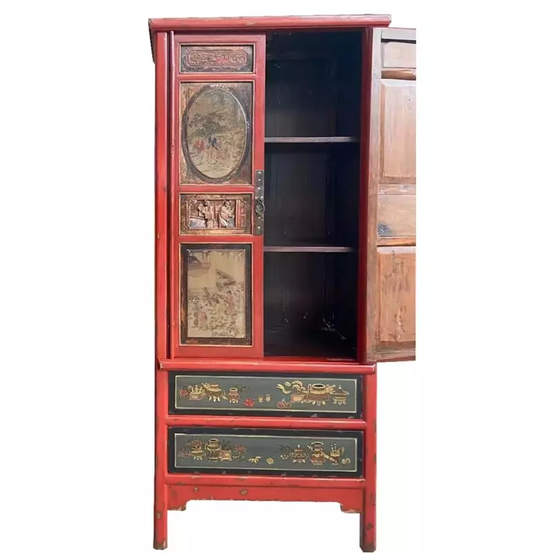 Armoire chinoise antique peintures d'origine