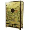 Armoire chinoise laquée motifs paysages 