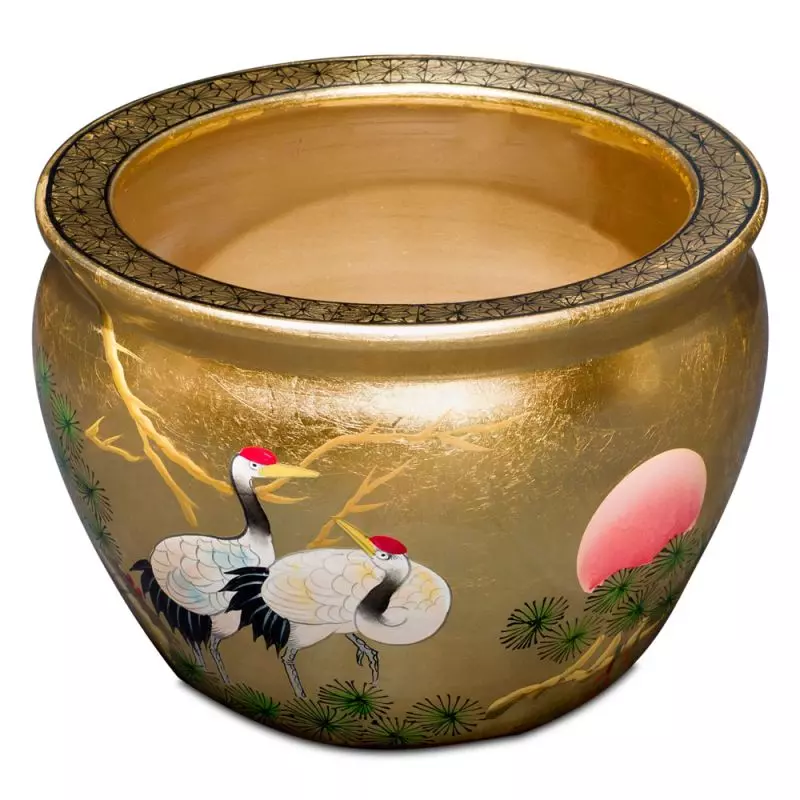 Cache pot chinois doré