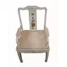 Fauteuil chinois laqué en bonnet de lettré