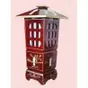 Lampe chinoise pagode rouge