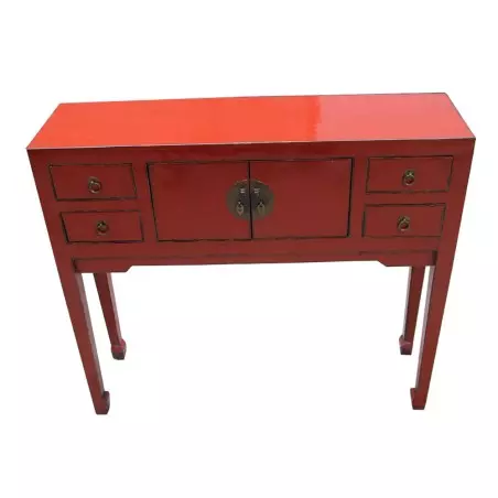 Console chinoise 4 tiroirs 2 portes