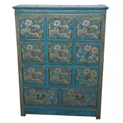 Commode tibétaine bleue